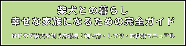 はじめて柴犬を飼う方必見！飼い方・しつけ・お世話マニュアル